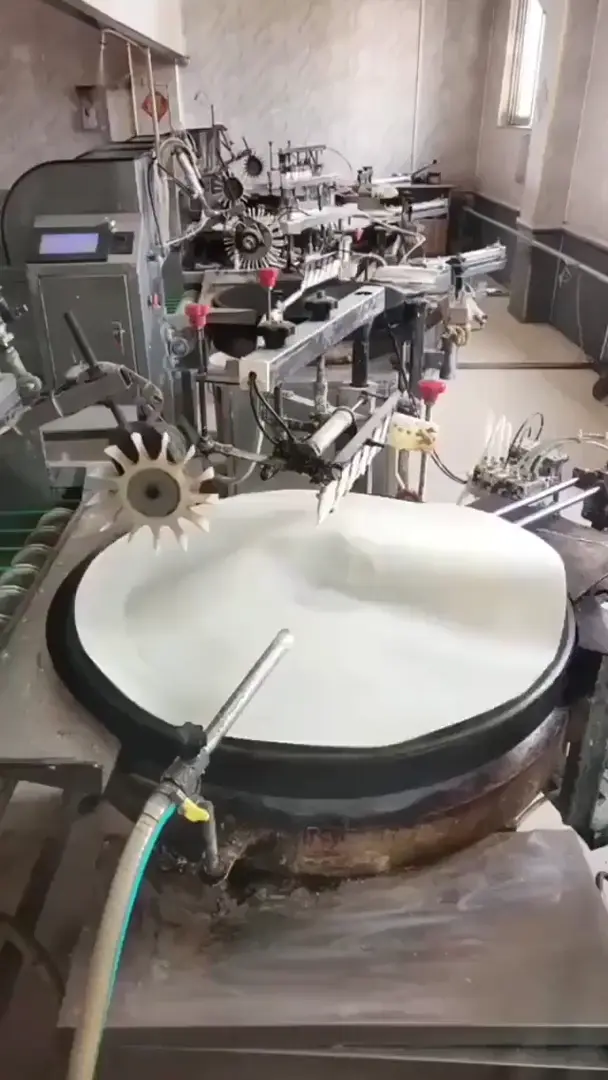 Machine for making crepes.