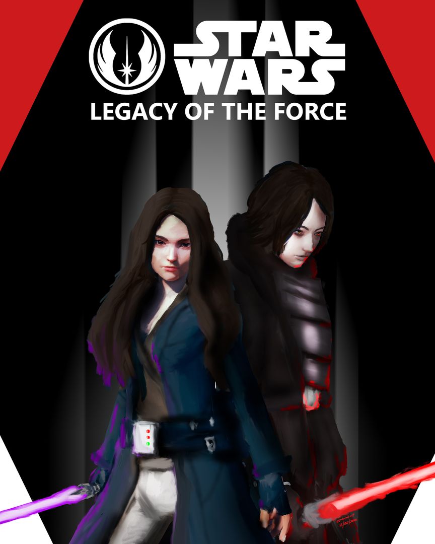 Made a fan art of an old EU canon book series, Legacy of the Force.