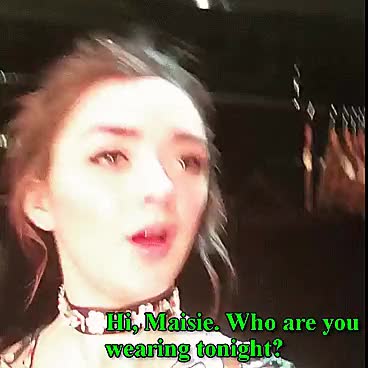 Maisie Williams' interviews herself and gives a fashion wink.
