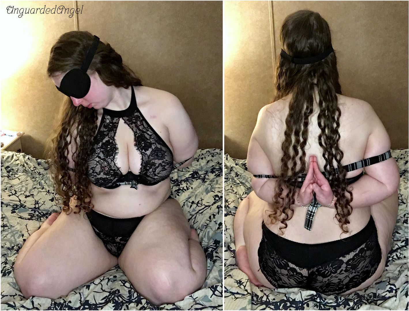 Makeshift bondage. We have since bought rope and will try learning to do it properly 😈