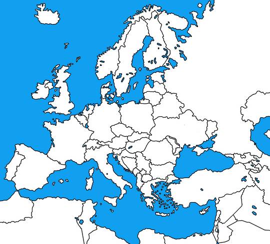 Map of Europe following the election of President Bernie Sanders