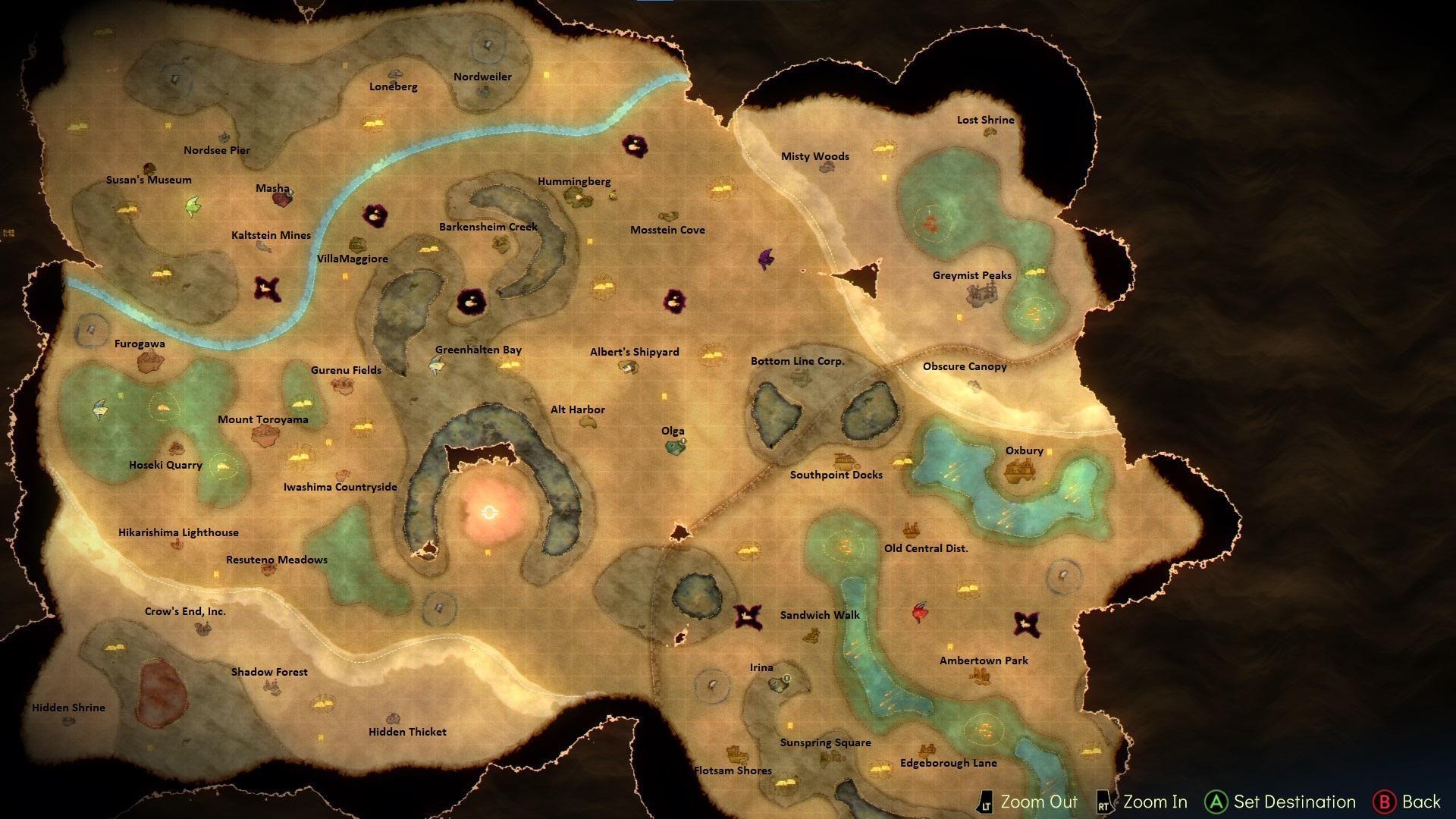 [Map] Spiritfarer map with all locations labeled. Spoilers - 2 hidden ...