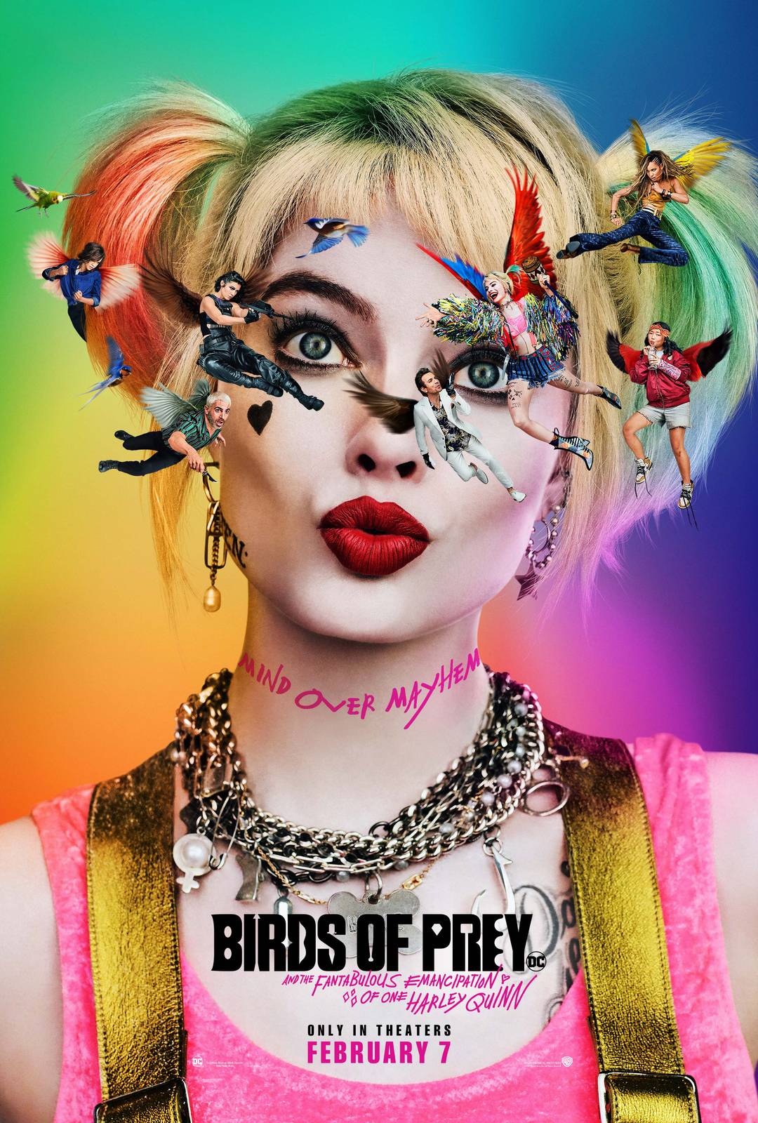 Margot as Harley Quinn in the new Birds of Prey Poster