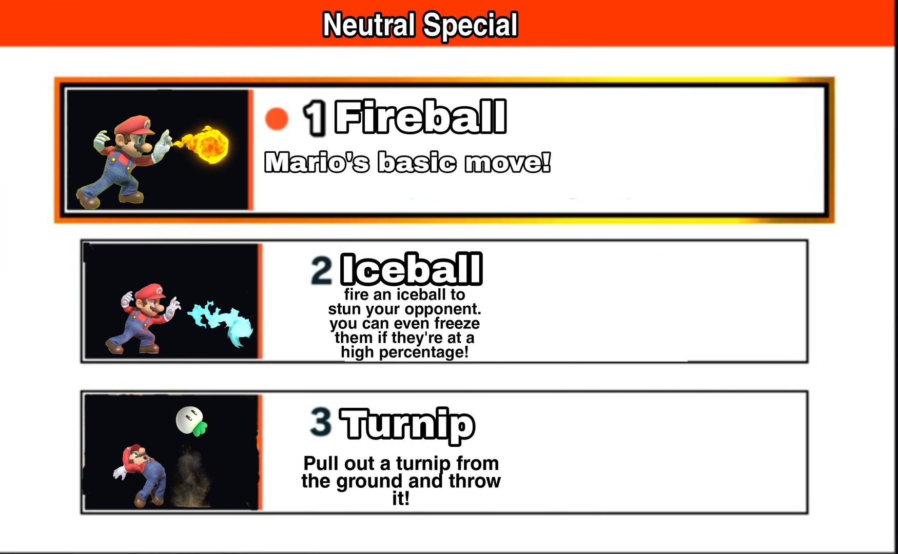 Mario custom neutral special concept