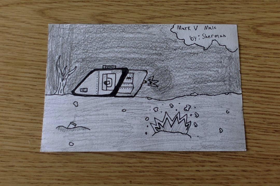 Mark V I drew in math on a giant note card. | Scrolller