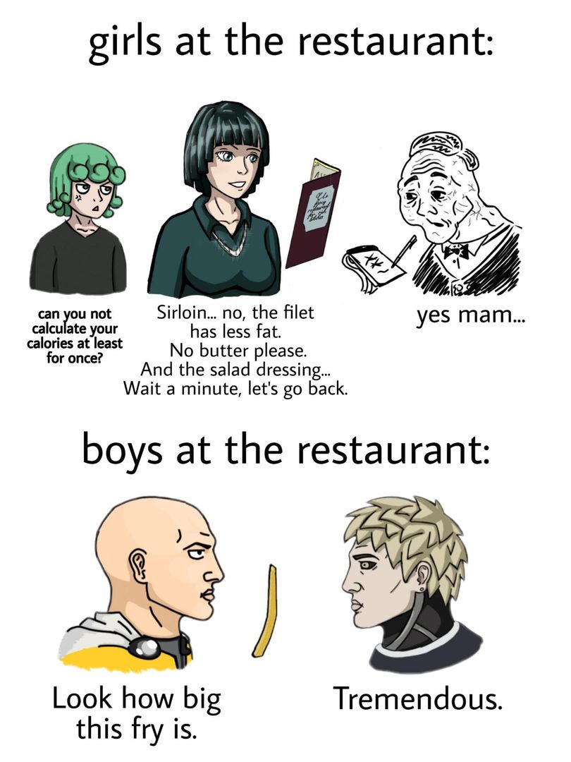 Maybe the long French fries was the key to his power all along...