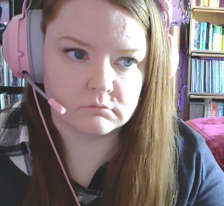 Me at my AM zoom meeting. My coworker said my expression was 'kitten