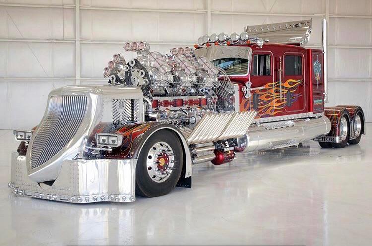 Meet THOR24. This monster has 3,000 HP and supercharged 24 cylinder Peterbilt.