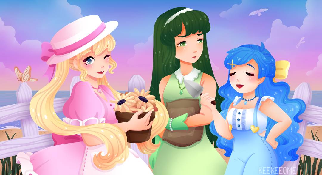 Mermaid Melody x Cottage Core by the shore! [Art by me ❤]