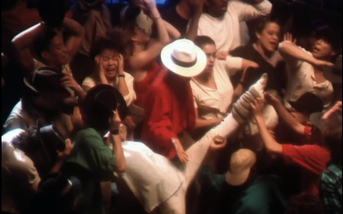 Michael Jackson and dancers rehearsing "SMOOTH CRIMINAL"