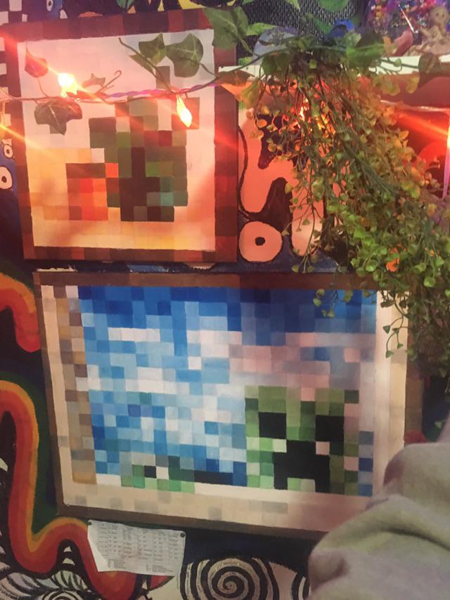 Minecraft paintings, me, 2019
