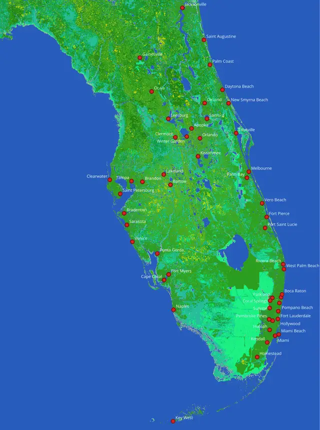 Minecraft Real World Maps - Florida, USA - 1:20 scale | Scrolller