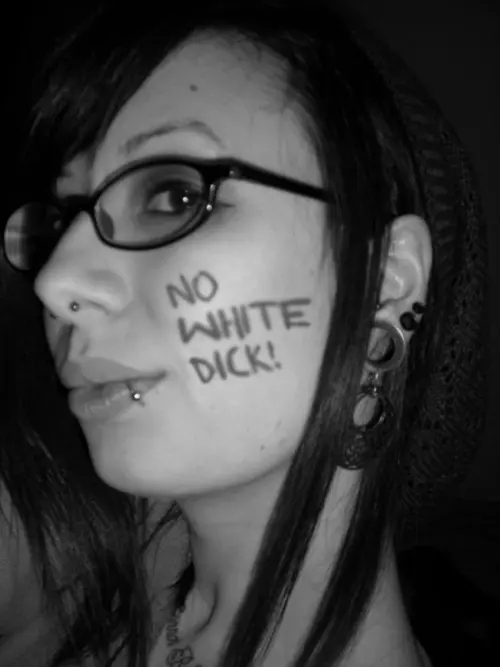 Mixed raceplay body writing and signs featuring Black and white women from JesusRaves