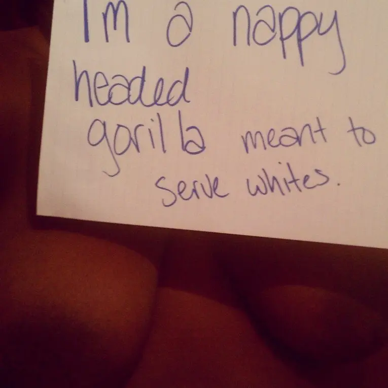 Mixed raceplay body writing and signs featuring Black and white women from JesusRaves
