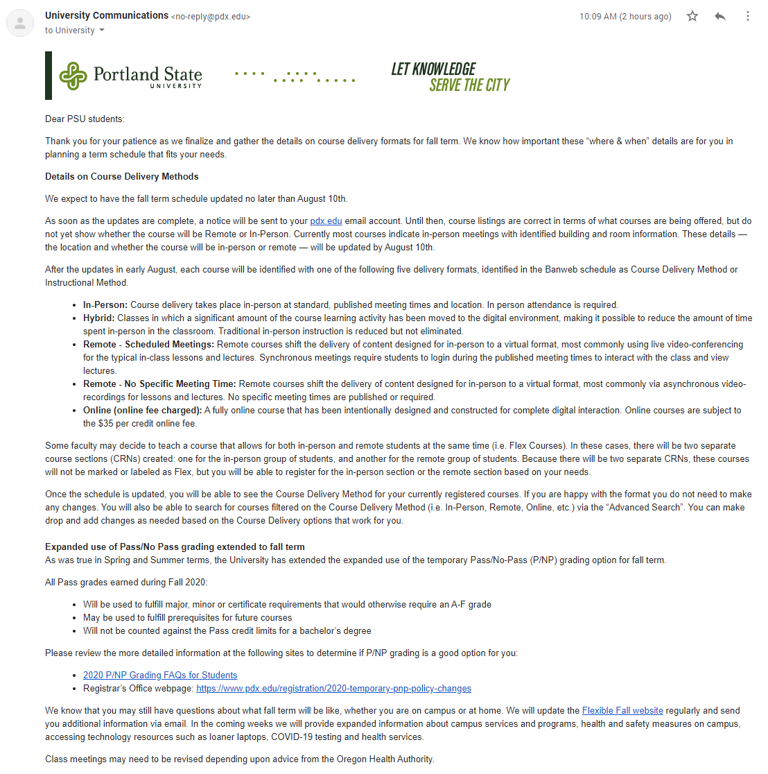 More details and updates on PSU Fall Flex Scrolller