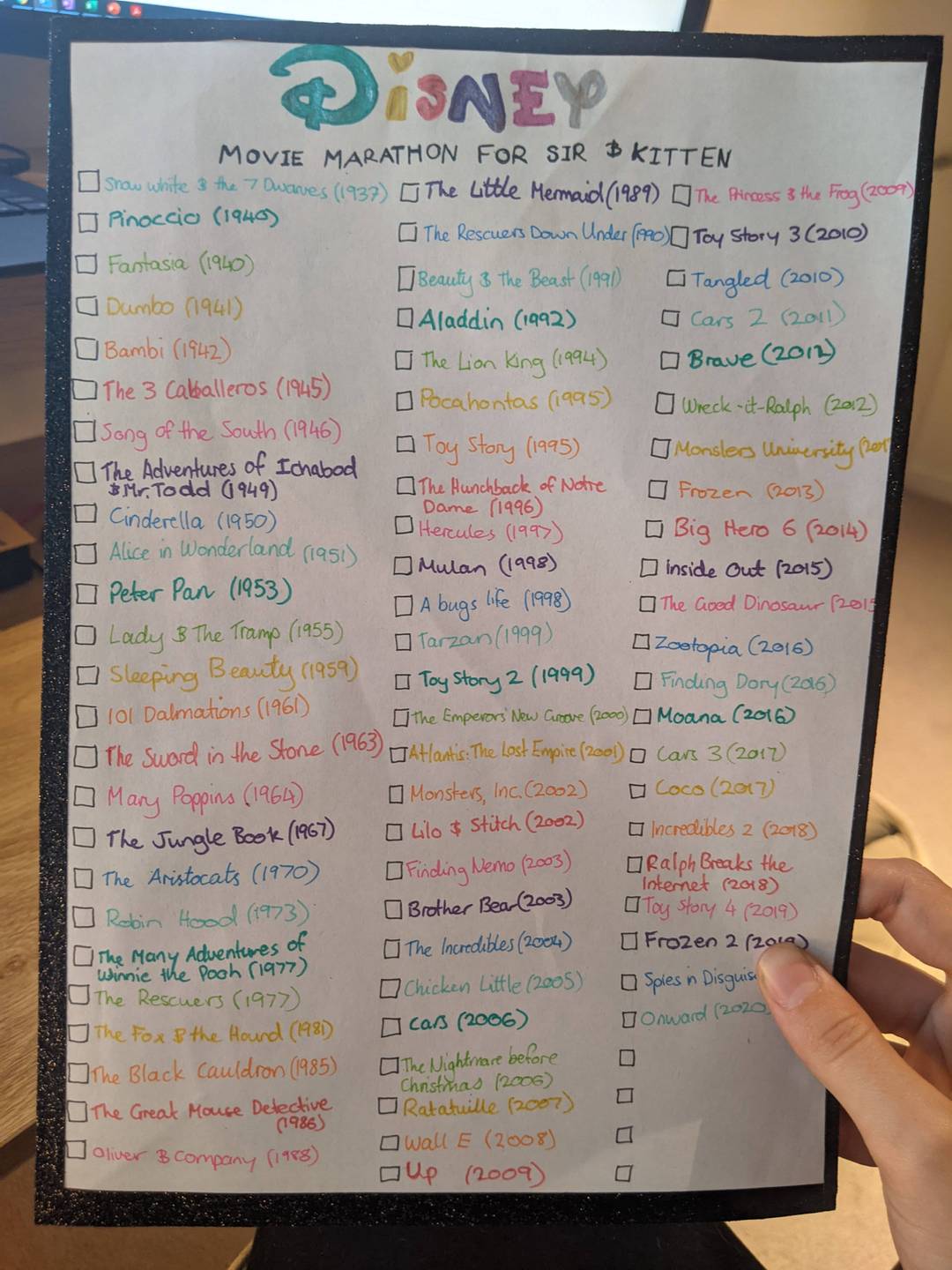 Movie marathon card for Sir, with alllll the glitter. Keeping it a surprise until the next time I see him so I had to tell someone!