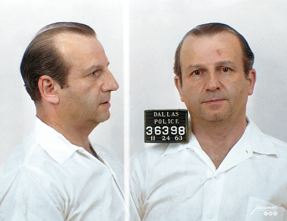 Mugshot of Jack Leon Ruby - Dallas nightclub owner who fatally shot Lee Harvey Oswald (the man charged with assassinating U.S. President John F. Kennedy) - November 24, 1963