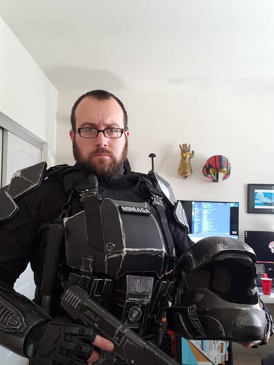 MY 3D printed ODST armor! Still WIP, only have the waist up done