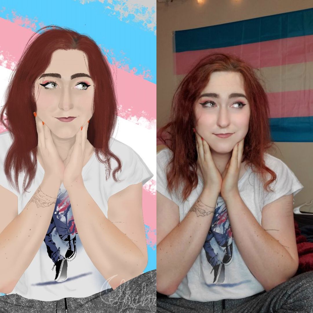 My best friend recreated my favorite picture of myself and it turned out amazing!!