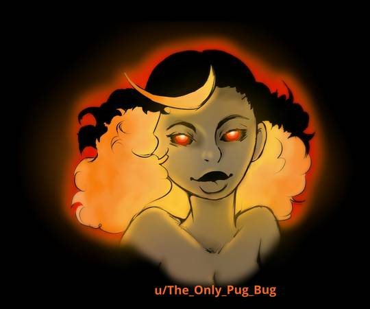 My Black Hole chan? Not in the traditional anime style so I hope you all still like her.