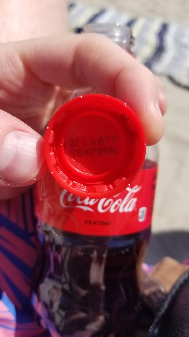 My Coca-Cola bottlecap's alphanumeric code was 69XP0RN