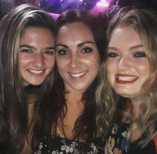 My cousin (30, center) and her friends, tell me how you would spend a night with them im detail.