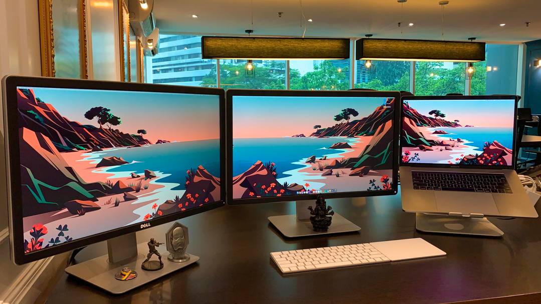 My coworking desk in downtown Kuala Lumpur, Malaysia