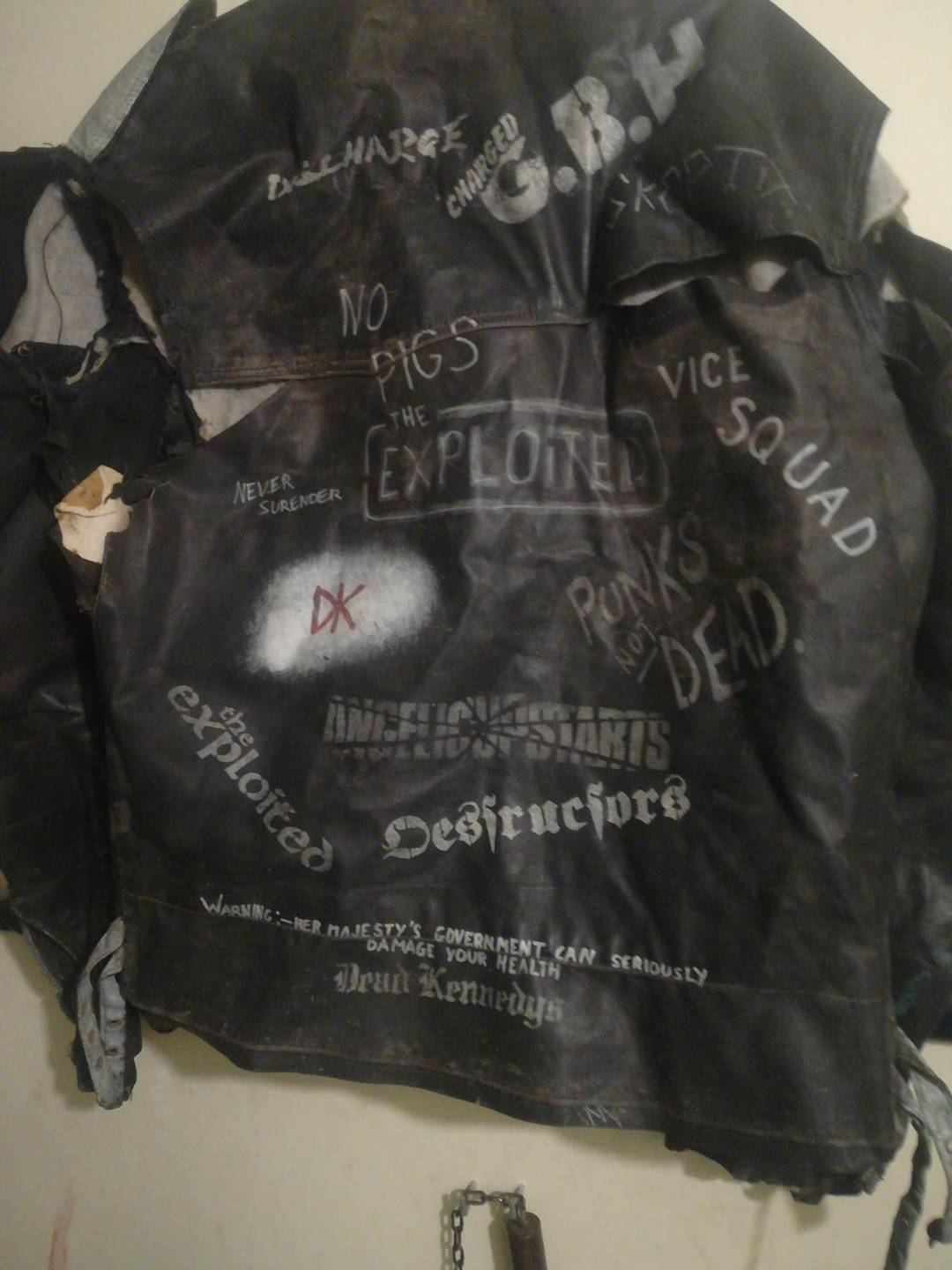 My dad's old punk jacket, it's already 40 years old