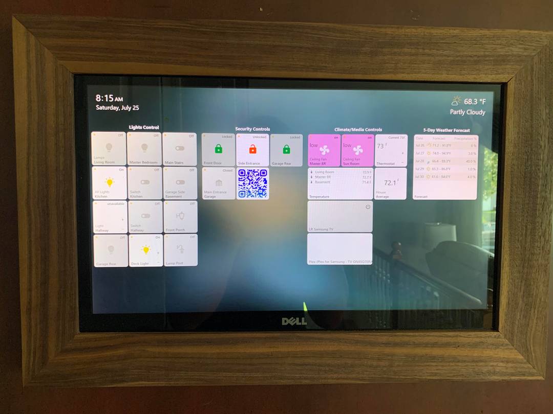 My dashboard using Tileboard.