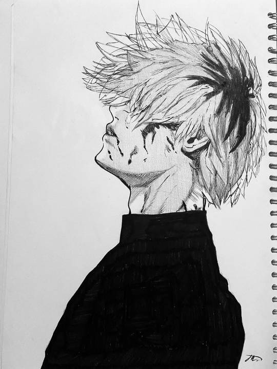 My drawing of Haise. If you like what you see and want to see more, please consider following me.