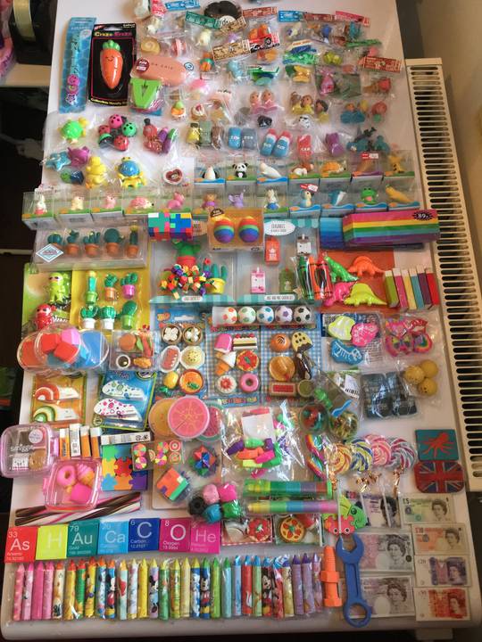 My eraser collection!