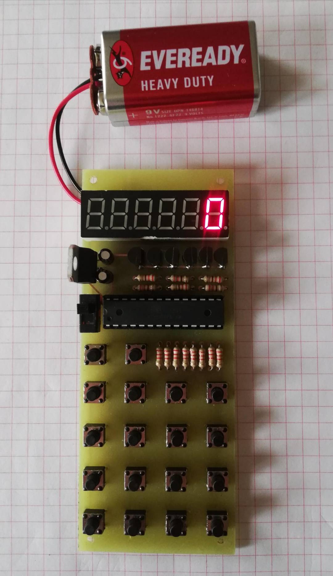 My first circuit design + PCB, sadly the board house doesn't do silkscreen.