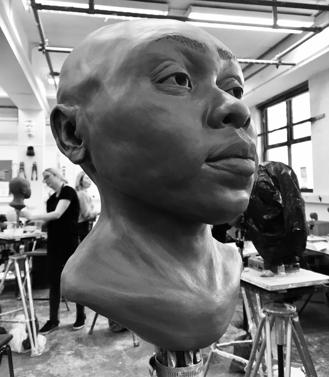 my first ever head sculpt with a life model :)