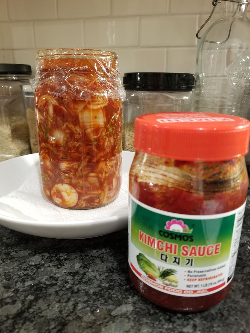 My first kimchi...using a store bought paste