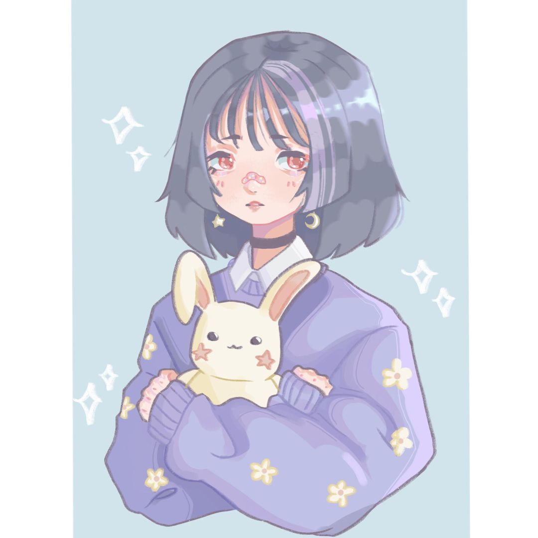 my first oc!! done on procreate 💘