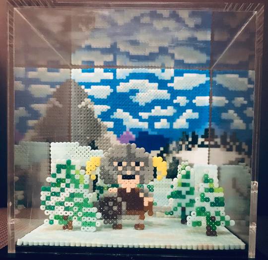 My friend made me this little Skyrim themed pixel art for my birthday. He’s just a beginner but I thought it was too cute not to share!!