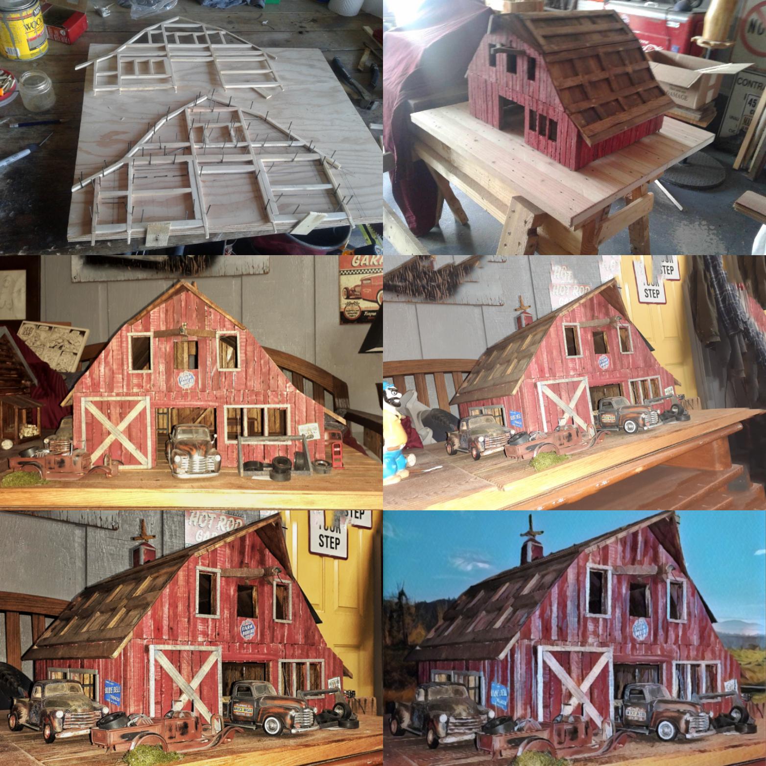 My grandad made a scale model of a hotrod barn | Scrolller