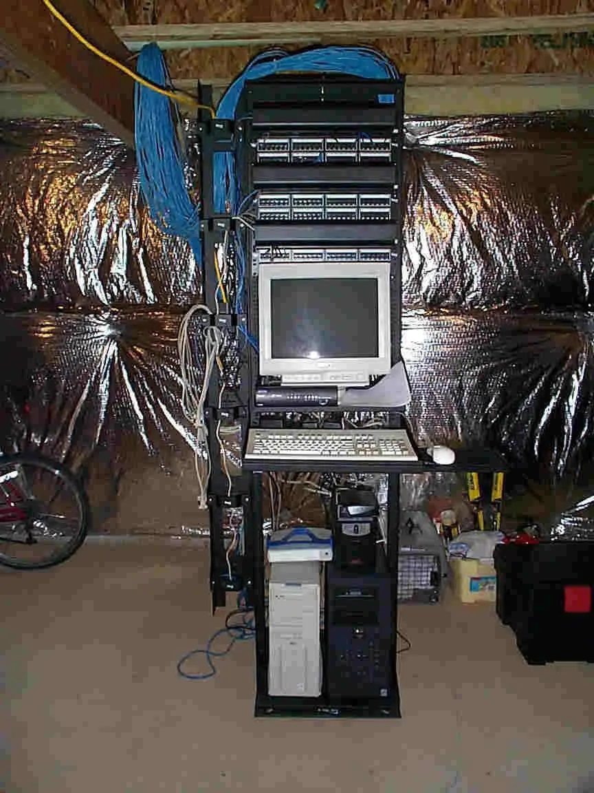 My home lab back in 2002 before the server room was built. | Scrolller