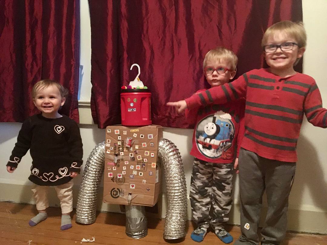 My kids built a robot while in quarantine.