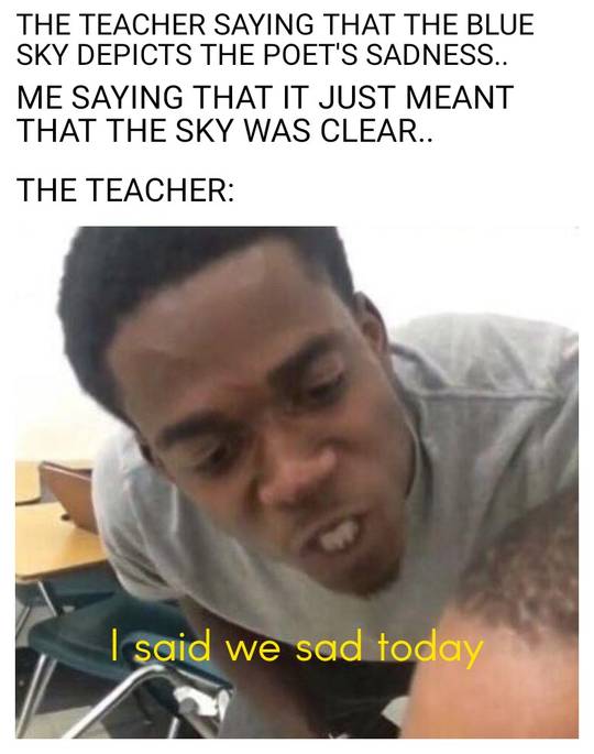 My sadness is immeasurable..