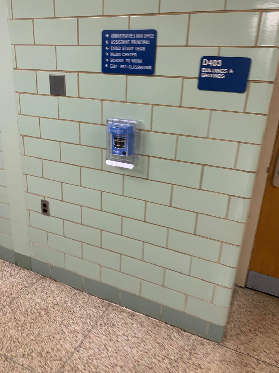 My school recently implemented a police alarm. First time seeing this, not sure of other country’s or states might have these