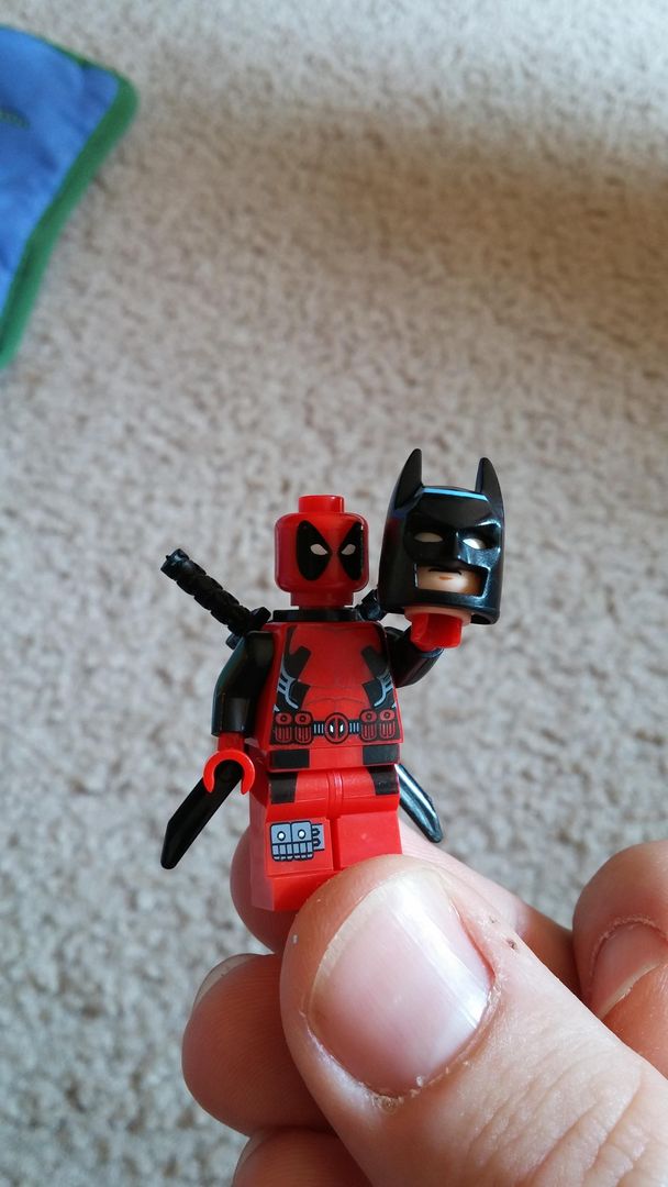 My son knows what's up. He brought me the result of his Deadpool vs Batman fight