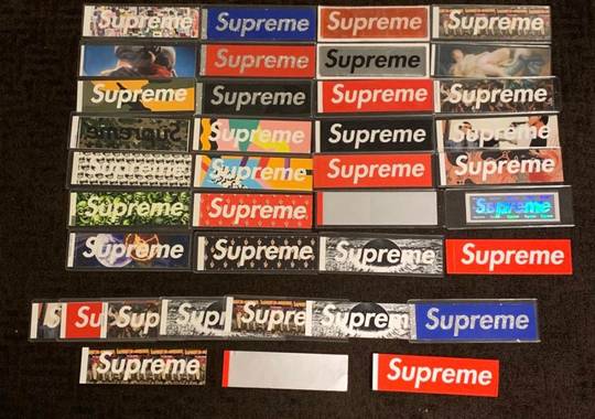 My Supreme box logo sticker collection