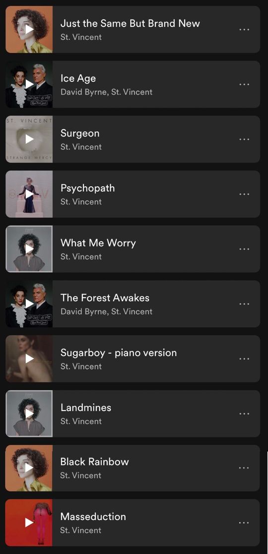 My Top 10 St Vincent Songs