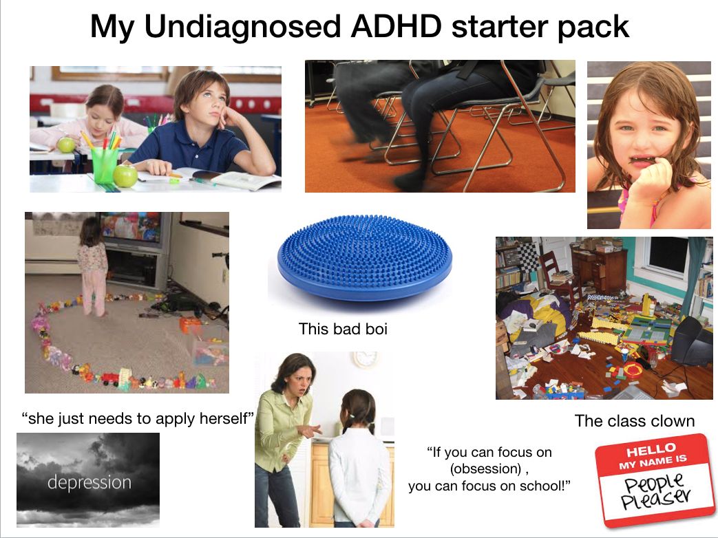 My undiagnosed ADHD starter pack
