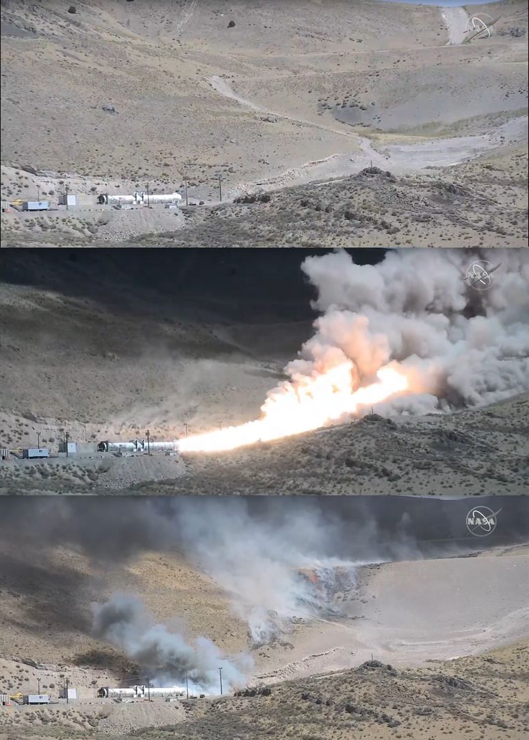 NASA Space Launch System Rocket Booster Test