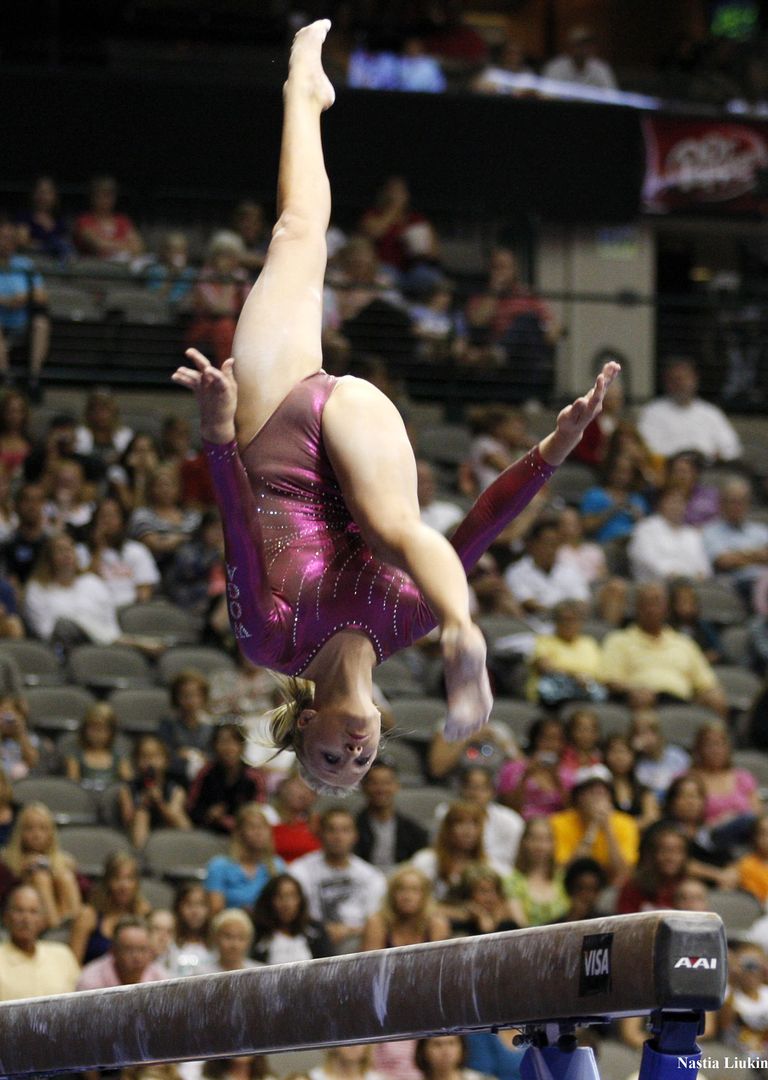 Nastia Liukin on the balance beam