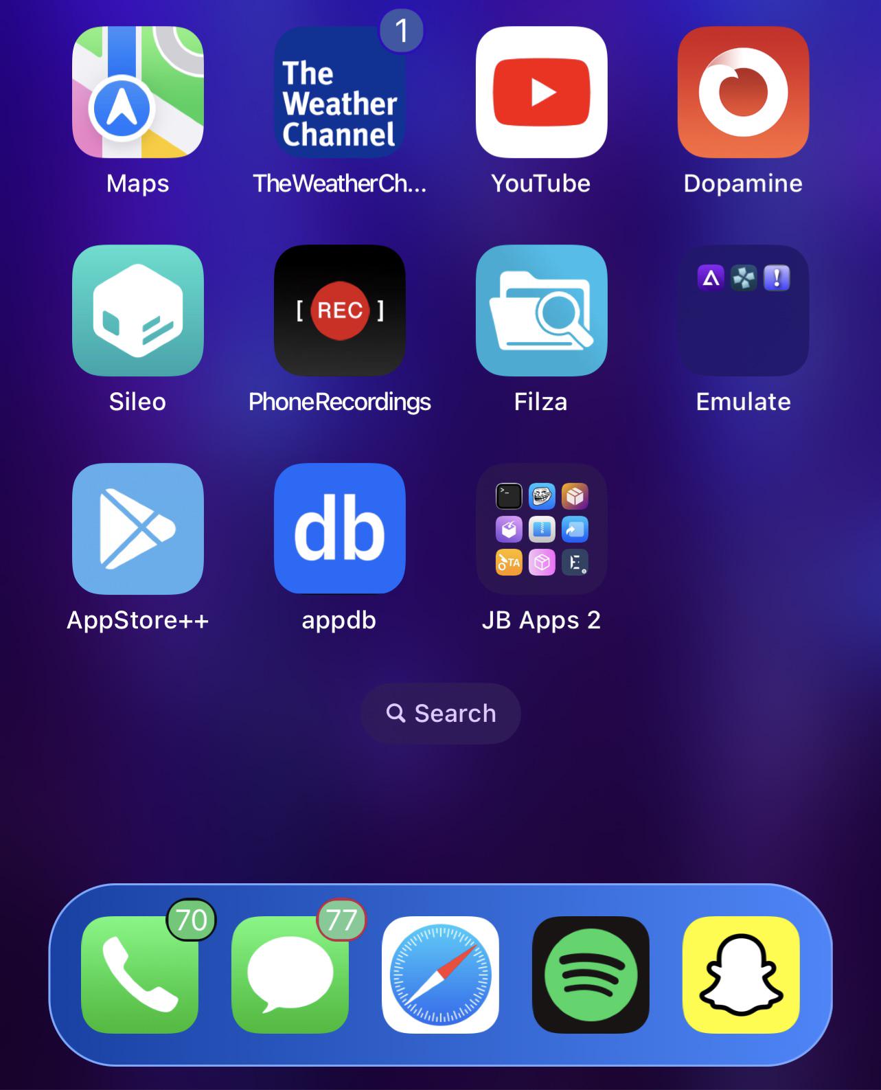 Navale tweak (color dock tweak) is working btw on Dopamine 2.0 (arm64e is also supported)