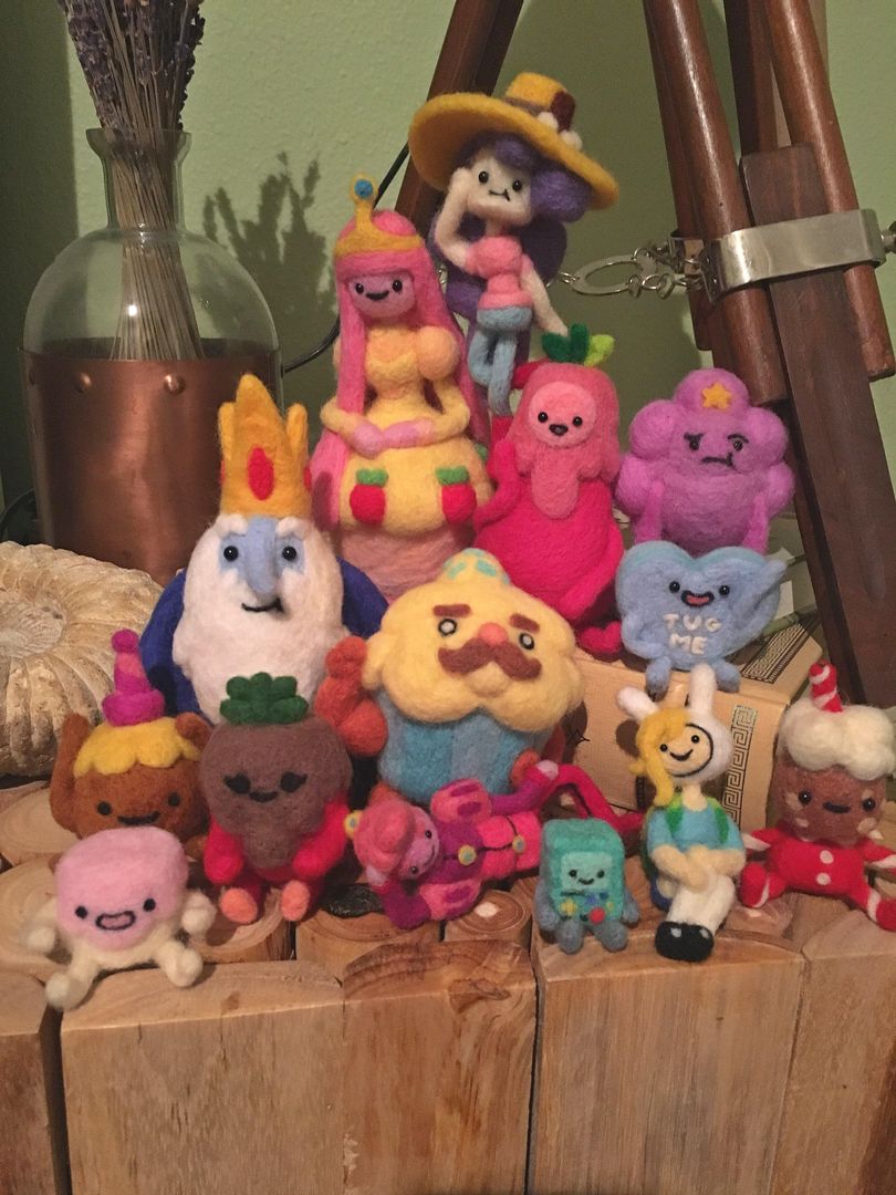 Needle felted some of my Adventure Time favorites. Any characters you’d want to see felted?