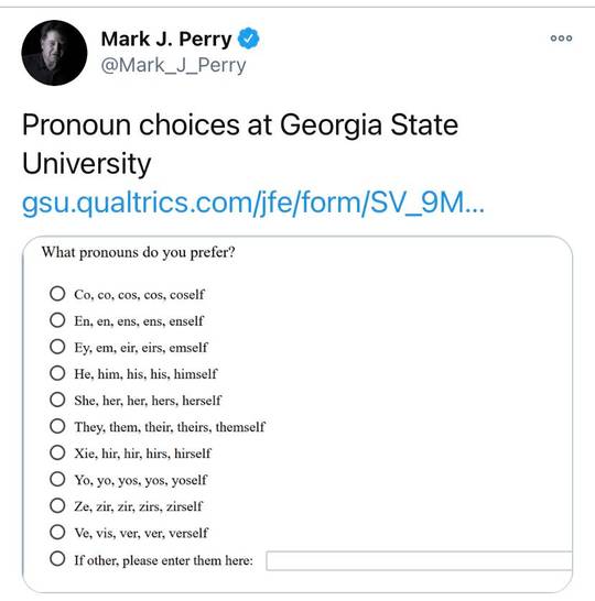 "Neo-pronouns" are cringe